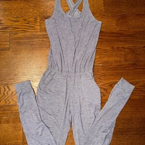 Under Armour Heather Gray Sleeveless Crossback Jumpsuit